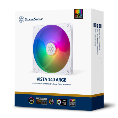 Корпусний вентилятор SilverStone Vista VS140W ARGB, 140мм, 1600rpm, 4pin PWM, 3pin +5VARGB, 30.8dBa, білий - фото 13 Корпусний вентилятор SilverStone Vista VS140W ARGB, 140мм, 1600rpm, 4pin PWM, 3pin +5VARGB, 30.8dBa, білий - фото 13