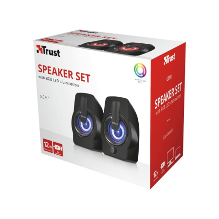Trust Акустична система (Колонки) 2.0 Gemi RGB USB Black - фото 9