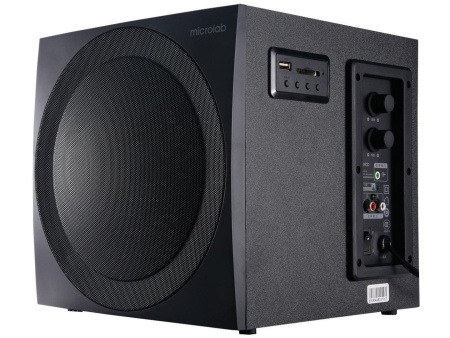 Акустична система MICROLAB M-300U 2.1, 38W, mini-jack/USB/SD/FM, чорний - фото 2