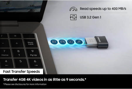 Накопичувач Samsung 512GB USB 3.1 Type-A Fit Plus - фото 2