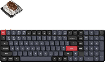 Keychron Клавіатура механічна K17 PRO 100Key, Gateron MX 2.0 Brown, WL/BT/USB-A, QMK, White Led, чорний в центрі