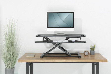 Підставка для монітора DIGITUS Ergonomic Workspace Riser, до 15кг, чорна - фото 2