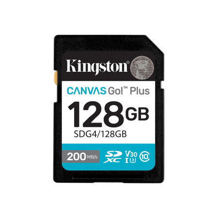 Kingston Карта пам'яті Kingston SD 128GB C10 UHS-I U3 V30 R200MB/s - фото 1