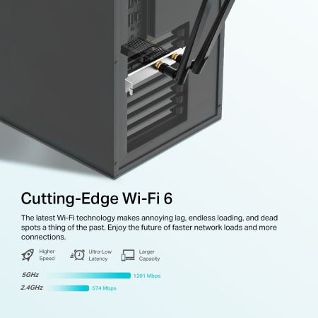 Адаптер WiFi TP-LINK Archer TX20E AX1800, PCI-Express x1, BT5.2 - фото 6
