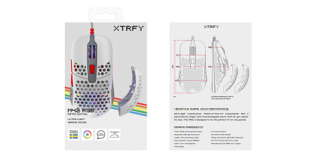Миша Xtrfy M42, USB-A, RGB,  Retro - фото 15
