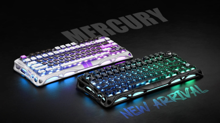 Клавіатура механічна GravaStar Mercury V75 80keys, Magnetic Jade Pro, 8K, USB-A, RGB, Mecha Gray - фото 2 Клавіатура механічна GravaStar Mercury V75 80keys, Magnetic Jade Pro, 8K, USB-A, RGB, Mecha Gray - фото 2
