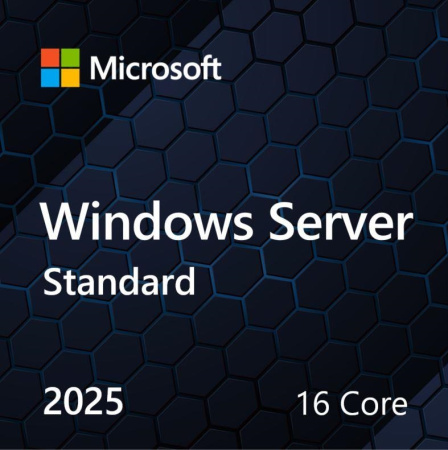 Microsoft Windows Server 2025 Standard 16 Core англ, ОЕМ на DVD носії - фото 1