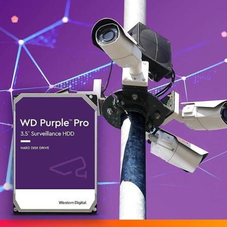 WD Жорсткий диск 10TB 3.5" 7200 512MB SATA Purple Pro Surveillance - фото 2