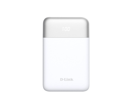 Акумулятор портативний літій-іонний Power Bank D-Link 10000мА*год 18Вт 1xUSB-A, 1xUSB-C, білий - фото 1