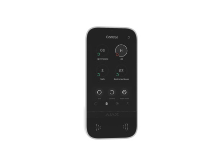 Клавіатура з сенсорним дисплеєм Ajax KeyPad TouchScreen, jeweller, бездротовий, білий - фото 13