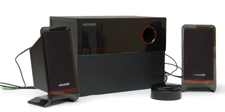 Microlab Акустична система M-200 2.1, 40W, mini-jack, чорний - фото 1