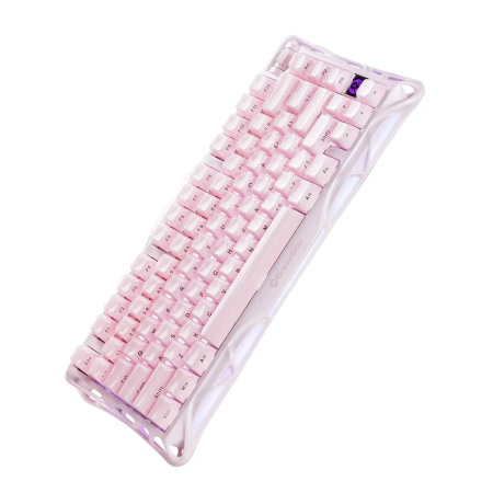 Клавіатура механічна GravaStar Mercury K1 80keys, GravaStar x Kailh Cheery Pink, EN, BT/WL/USB, Sakura Pink - фото 14