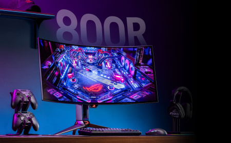 ASUS Монітор 33.9" ROG Swift PG34WCDM OLED, 3440x1440, 21:9, 240Hz, 0.03ms, DCI-P3 99%, CURVED, AdaptiveSync, HAS, HDR400 - фото 3