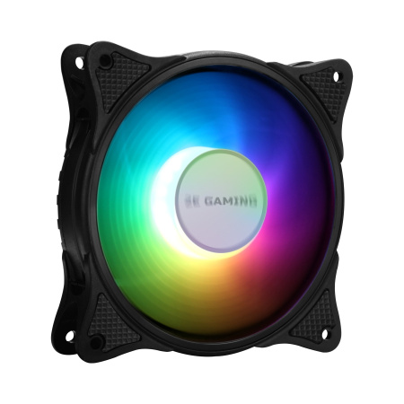 Корпусний вентилятор 2E GAMING F120IR-ARGB, 120мм, 1200rpm, 3pin, 3pin +5VARGB, 25.3dBa, чорний - фото 5