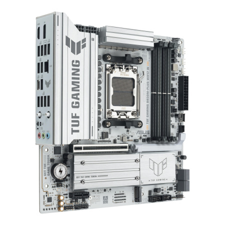Материнcька плата ASUS TUF GAMING B850M-PLUS WIFI7 W sAM5 B850 4xDDR5 M.2 HDMI DP Wi-Fi BT mATX білий - фото 3 Материнcька плата ASUS TUF GAMING B850M-PLUS WIFI7 W sAM5 B850 4xDDR5 M.2 HDMI DP Wi-Fi BT mATX білий - фото 3