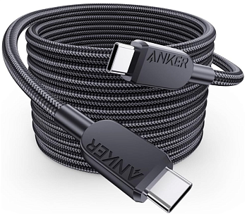 Кабель Anker 310 USB-C to USB-C - 0.9m 240W Nylon Black