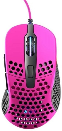 Миша Xtrfy M4, USB-A, RGB, рожевий - фото 1