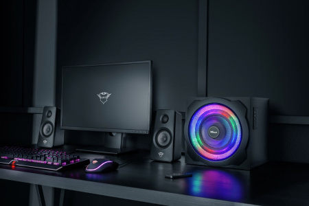 Акустична система Trust GXT 629 Tytan 2.1, 60Вт, AUX, RGB, чорний - фото 13