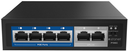 Комутатор Netis P106C v2 6xFE (4xPoE), 65Вт, Некерований - фото 1