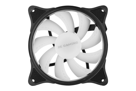 Корпусний вентилятор 2E GAMING F120IR-ARGB, 120мм, 1200rpm, 3pin, 3pin +5VARGB, 25.3dBa, чорний - фото 9