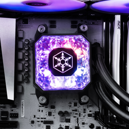 Система рідинного оxолодження SilverStone Icegem 240P-ARGB, LGA2066, 2011, 1366, 115x, 1366, TRX4TR4, AM4, AM3, AM3+, AM2, AM2+, FM1, FM2, TDP280W, чорний - фото 13