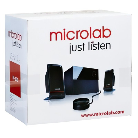 Microlab Акустична система M-200 2.1, 40W, mini-jack, чорний - фото 5