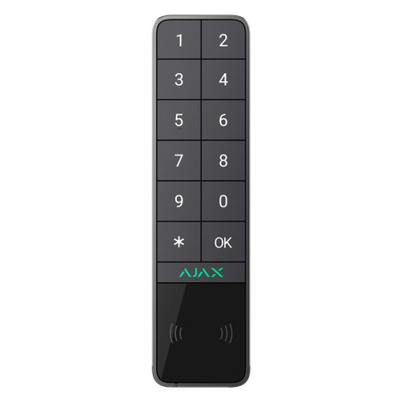Бездротова зовнішня клавіатура Ajax KeyPad Outdoor Jeweller, графіт - фото 1
