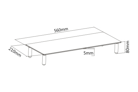 Підставка для монітора DIGITUS Universal glass monitor riser, до 20кг - фото 9