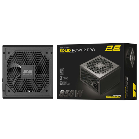 Блок живлення 2E GAMING Solid Power Pro ATX3.1 GEN5.0  (850W), >85%, 80+ Bronze, 120мм, 1xMB 24pin(20+4), 2xCPU 8pin(4+4), 3xMolex, 6xSATA, 4xPCIe 8pin(6+2), 1xPCIe GEN5 16pin, Semi Modular - фото 4