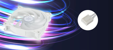 Корпусний вентилятор SilverStone Air Blazer 120RW-ARGB, 120мм, 600-2200rpm, 4pin PWM, 3pin +5VARGB, 7.4-35.6dBa, білий - фото 2