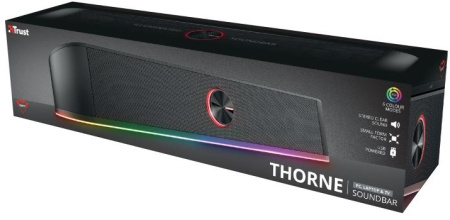 Trust Акустична система GXT 619 Thorne Саундбар, USB/AUX, RGB, чорний - фото 6