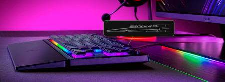 Клавіатура механічна Razer Ornata V3 TKL 84key, Mecha-Membrane Switch, USB-A, EN/UK, RGB, чорний - фото 3