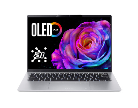 Acer Ноутбук Swift Go 14 SFG14-74 14" WUXGA OLED, Intel U5-225H, 16GB, F512GB, UMA, Win11, сріблястий - фото 1