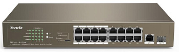 Tenda Комутатор TEF1118P-16-150W 16xFE PoE, 1xGE, 1xSFP