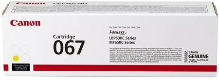 Картридж Canon 067 MF651Cw/MF655Cdw/MF657Cdw/LBP631Cw/LBP633Cdw Yellow (1250 стор.) - фото 1