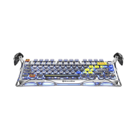 Клавіатура механічна GravaStar Mercury K1 Pro 80keys, GravaStar x Kailh Speedy Mint, BT/WL/USB, Interstellar Silver - фото 16 Клавіатура механічна GravaStar Mercury K1 Pro 80keys, GravaStar x Kailh Speedy Mint, BT/WL/USB, Interstellar Silver - фото 16