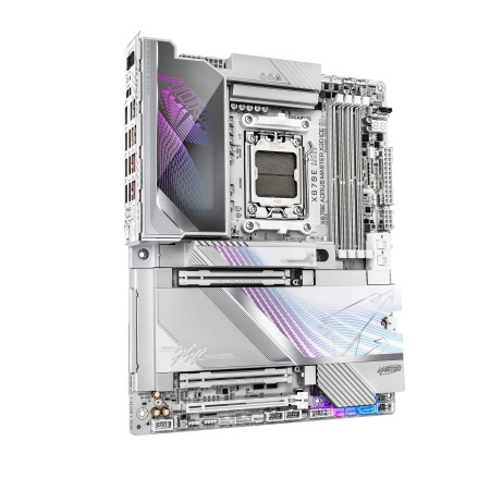 Материнська плата GIGABYTE X870E A MASTER X3D ICE sAM5 X870 4xDDR5 M.2 Wi-Fi BT HDMI DP ATX - фото 2