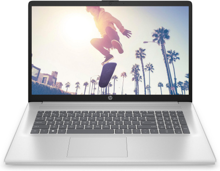 HP Ноутбук 17-cn4006ua 17.3" FHD IPS AG, Intel 5-120U, 16GB, F512GB, UMA, DOS, сріблястий - фото 1