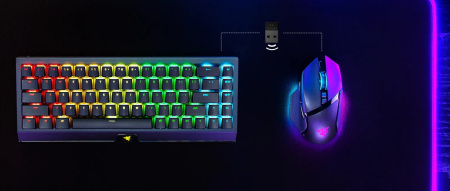 Миша Razer Basilisk V3 Pro 35K, RGB, USB-A/WL/BT, Phantom White Ed. - фото 8