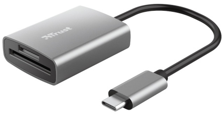 Кардрідер Trust Dalyx USB-С > SD/microSD, Алюміній, 0.08м, Сірий - фото 1