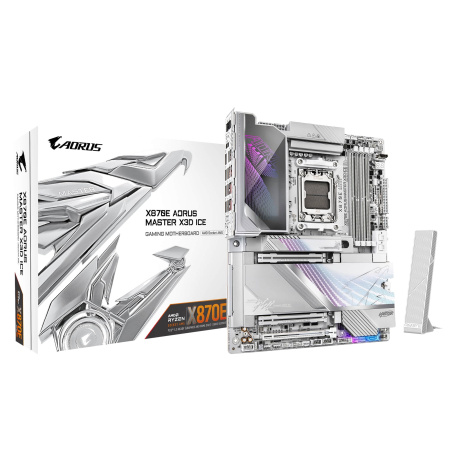 Материнська плата GIGABYTE X870E A MASTER X3D ICE sAM5 X870 4xDDR5 M.2 Wi-Fi BT HDMI DP ATX - фото 5