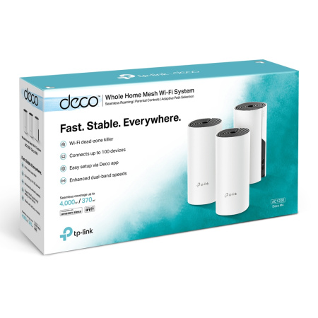 TP-Link Маршрутизатор DECO M4 3PK AC1200 2xGE LAN/WAN MU-MIMO MESH - фото 5