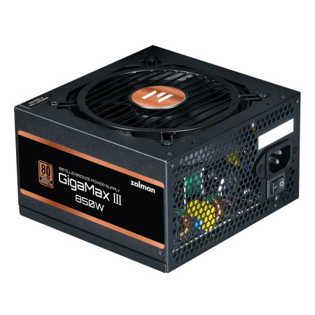 Блок живлення Zalman Gigamax 3  (850W), 88%, 80+ Bronze, 120мм, 1xMB 24pin(20+4), 2xCPU (8pin(4+4)+8pin), 3xMolex, 6xSATA, 4xPCIe 8pin(6+2), 1x12VHPWR, Semi Modular - фото 1