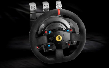 Кермо і педалі Thrustmaster T300 Ferrari Integral RW Alcantara edition, Офіційна ліцензія Ferrari та Sony, PC/PS3/PS4/PS5 - фото 7