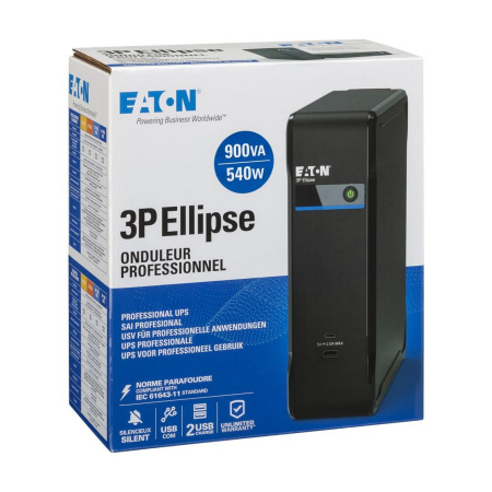 Джерело безперебійного живлення Eaton 3P Ellipse 900VA/540W, 2xUSB charges+USB port, 3+1xSchuko - фото 12