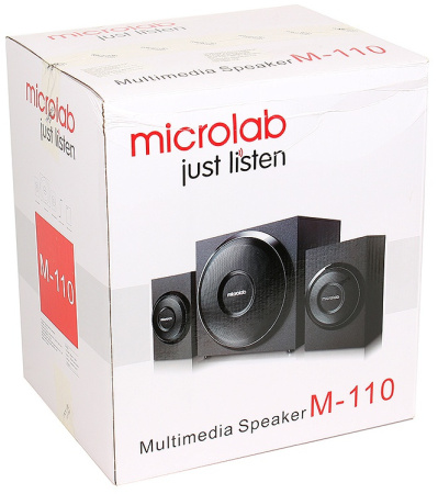 Акустична система MICROLAB M-110 2.1, 10W, mini-jack, чорний - фото 5