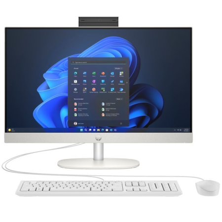 HP Комп'ютер персональний моноблок 240-G10 23.8" FHD IPS AG, Intel i3-N300, 8GB, F512GB, UMA, WiFi, кл+м, 3р, DOS, білий - фото 1