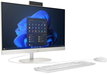 HP Комп'ютер персональний моноблок 240-G10 23.8" FHD IPS AG, Intel i3-N300, 8GB, F512GB, UMA, WiFi, кл+м, 3р, DOS, білий - фото 2