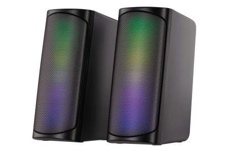 2E Акустична система PCS231 RGB Matrix, 2.0, USB, Black - фото 1