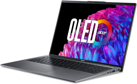 Acer Ноутбук Swift Go 16 SFG16-72 16" 3.2K OLED, Intel U7-155H, 32GB, F1TB, UMA, Lin, сірий - фото 2 Acer Ноутбук Swift Go 16 SFG16-72 16" 3.2K OLED, Intel U7-155H, 32GB, F1TB, UMA, Lin, сірий - фото 2